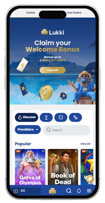 Lukki Casino mobile app